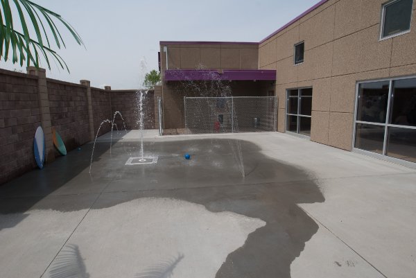 The outdoor play area