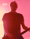 Silhouette of Ben Kasica of the band Skillet; shot at the Minneapolis Convention Center on November 14, 2009 during the 'Awake and Alive' concert tour.