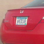 Kind of stating the obvious - license plate 'A RED CAR'