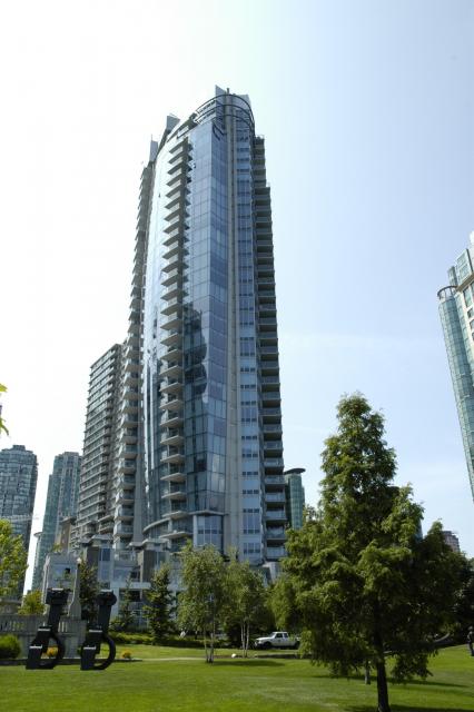 Buildings off Vancouver, BC's waterfront