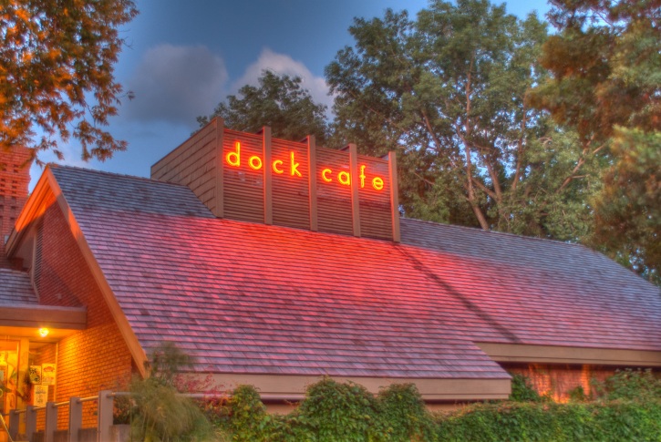 The Deck - HDR, completely unedited. See the hosting in the lower-left-hand corner where people were walking in and out.. fun!