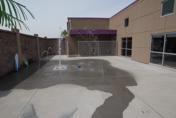 The outdoor play area